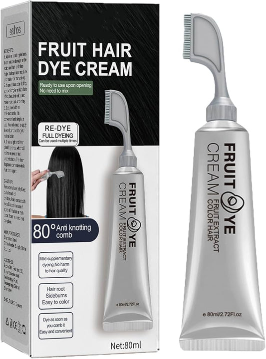 Crema para el cabello con peine para cubrir canas marron