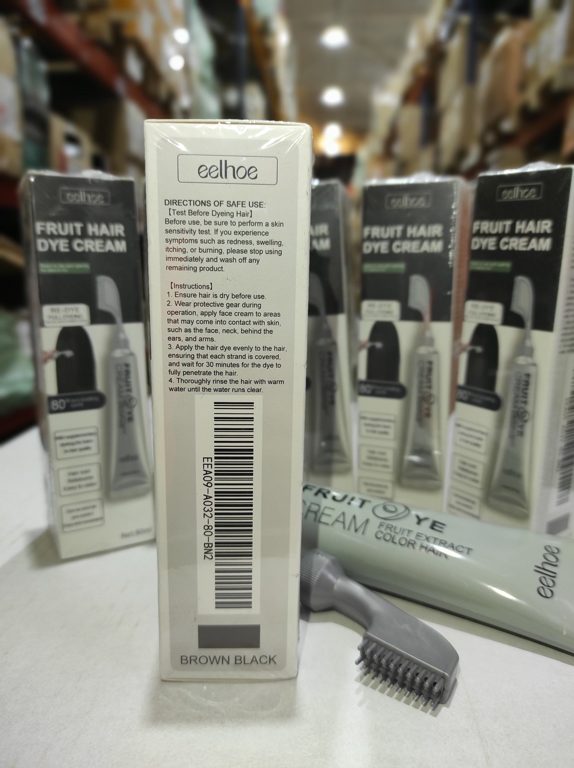 Crema para el cabello con peine para cubrir canas marron - additional image 3